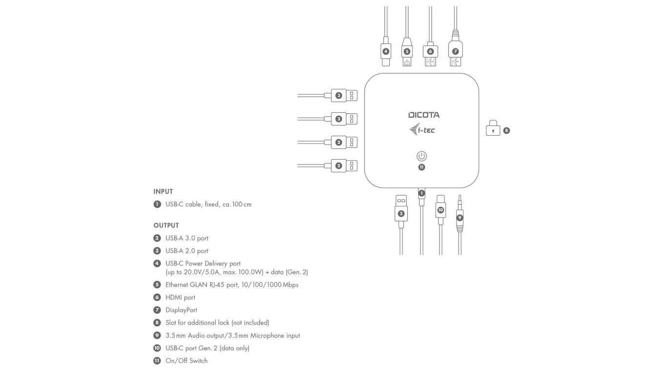 DICOTA USB-C 11-in-1 Docking Station