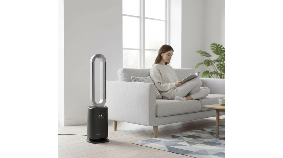 Kibernetik BSVH88 Bladeless Stand Ventilator mit Heizfunktion