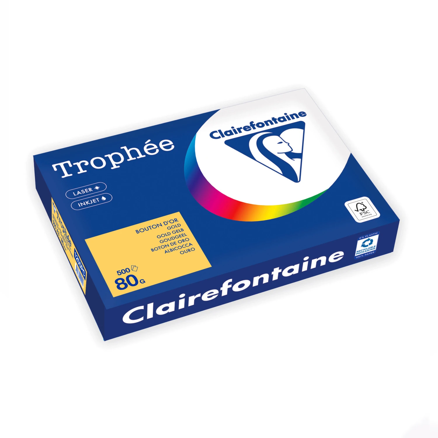 CLAIREFONTAINE Kopierpapier Trophée Intensiv A3, 80 g/m², 500 Blatt