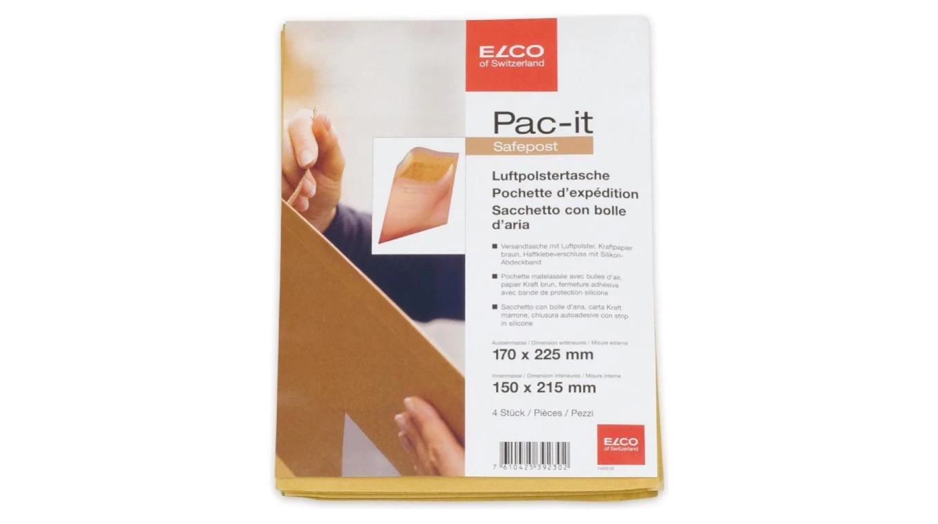 ELCO Enveloppe rembourrée 145 x 215mm, brun, 4 pcs.