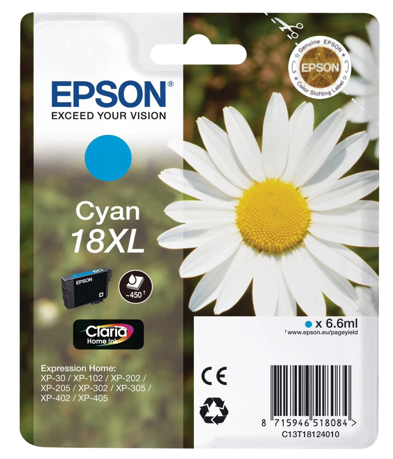 EPSON Tintenpatrone 18XL cyan