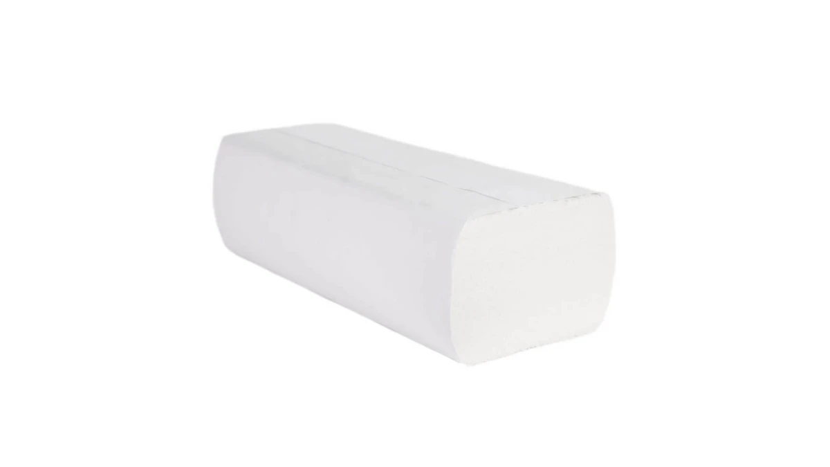 Essuie-mains en papier pliage Z, 2 couche, blanc nature