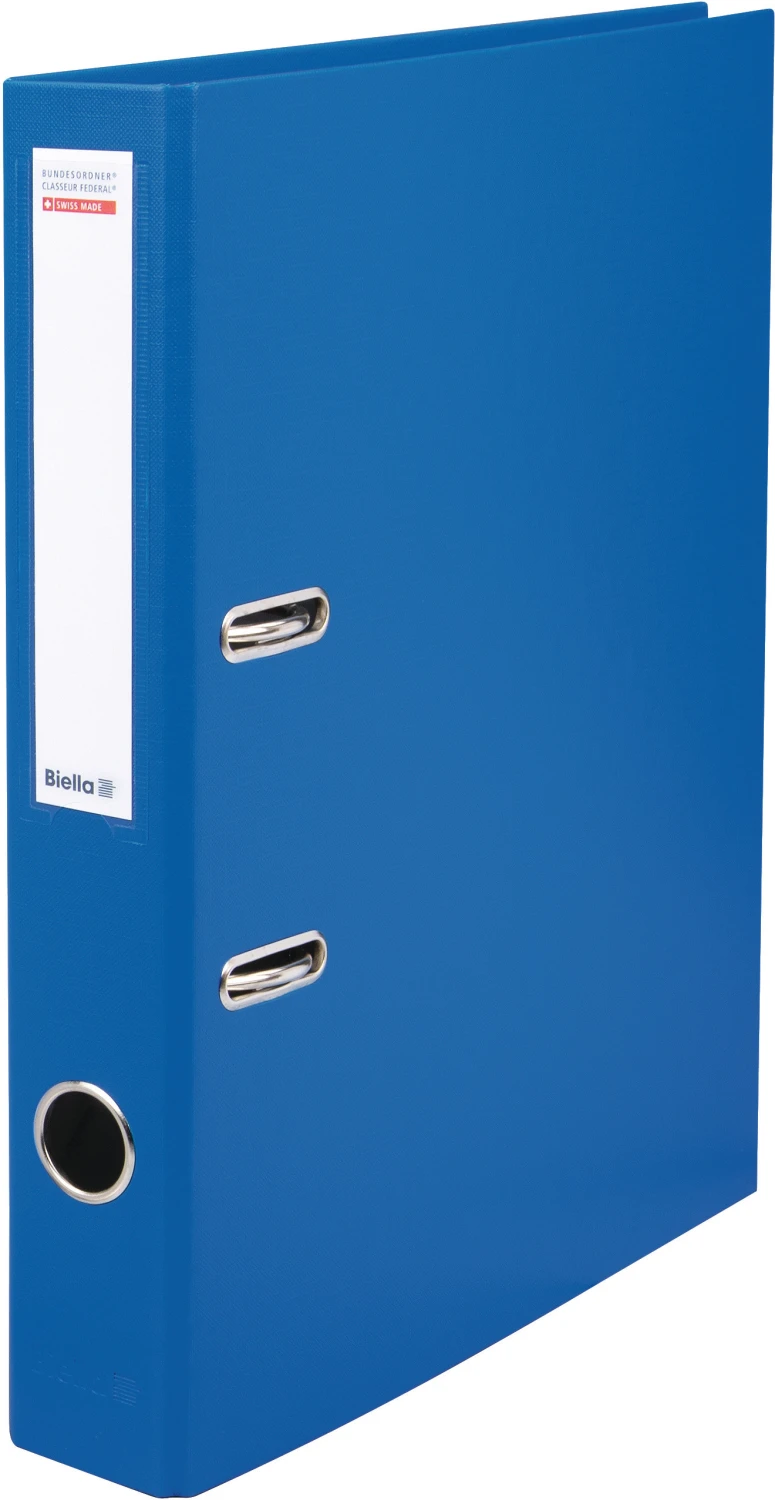 Classeur fédéral Biella, largeur de dos 4 cm, bleu foncé
