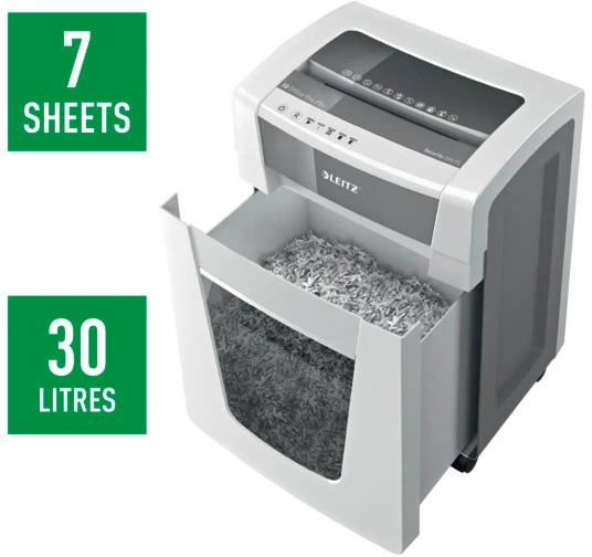 LEITZ Destructeur documents IQ Office Pro, P-5+, 30lt