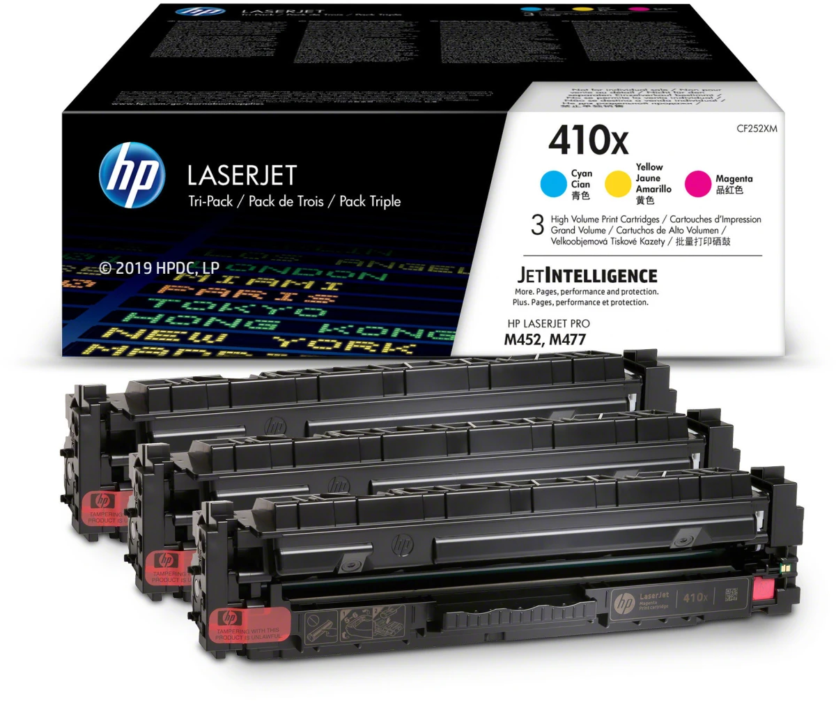 HP 410X Cartouches toner Tri-Pack CMY
