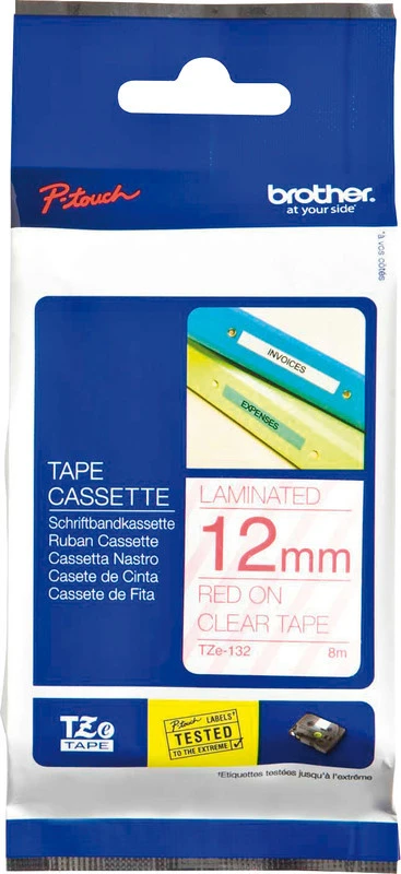 BROTHER P-TOUCH® TZe-132 Ruban d'écriture, 12 mm x 8  mm