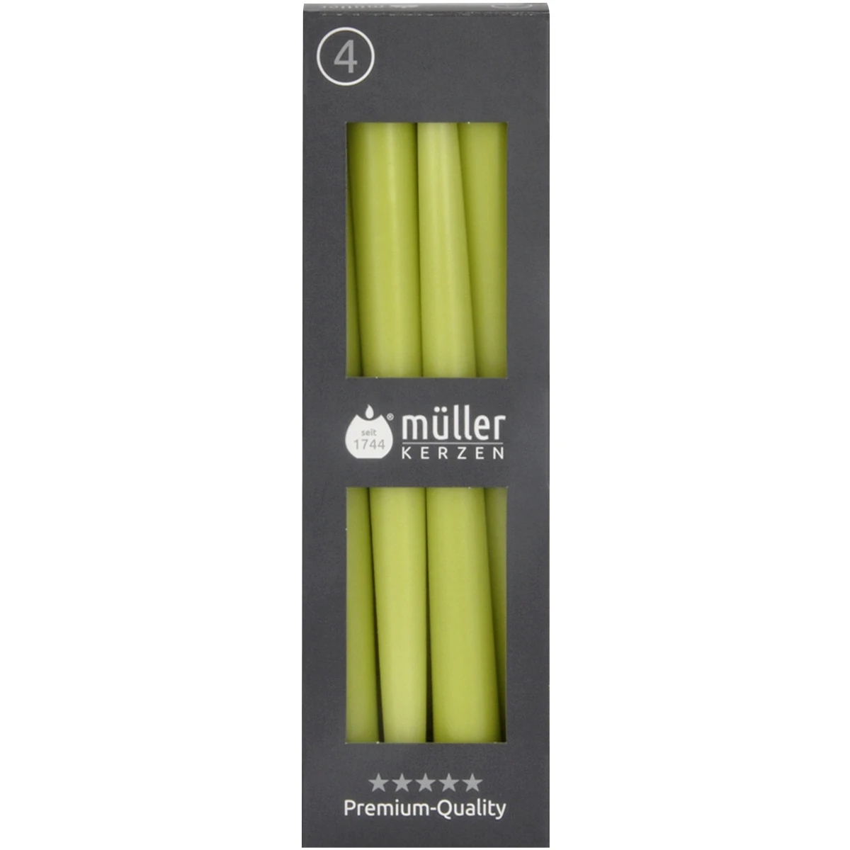 Bougies en dentelle de qualité supérieure, vert maïs, paquet de 4 pièces
