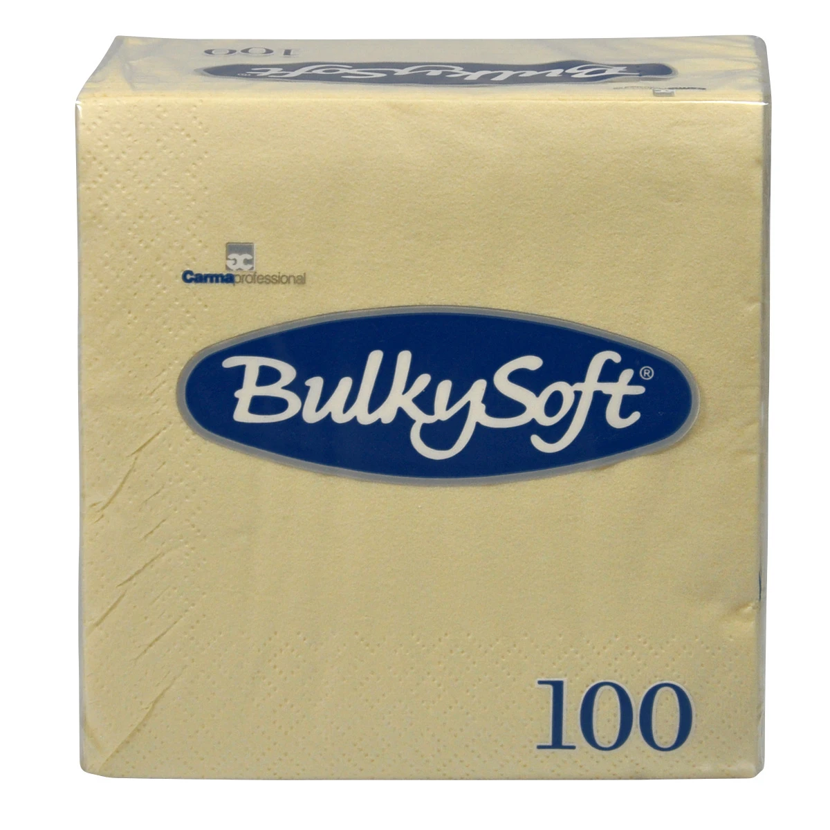 BulkySoft Cocktail Servietten, crema/champagne, 2-lagig, 24 x 24 cm, 1/4 Falz, Karton à 3'000 Stück