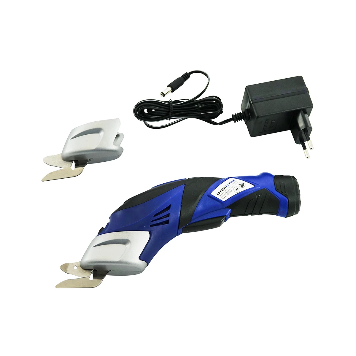 Ciseaux électriques Cutter Speedy à accumulateur, noir / bleu