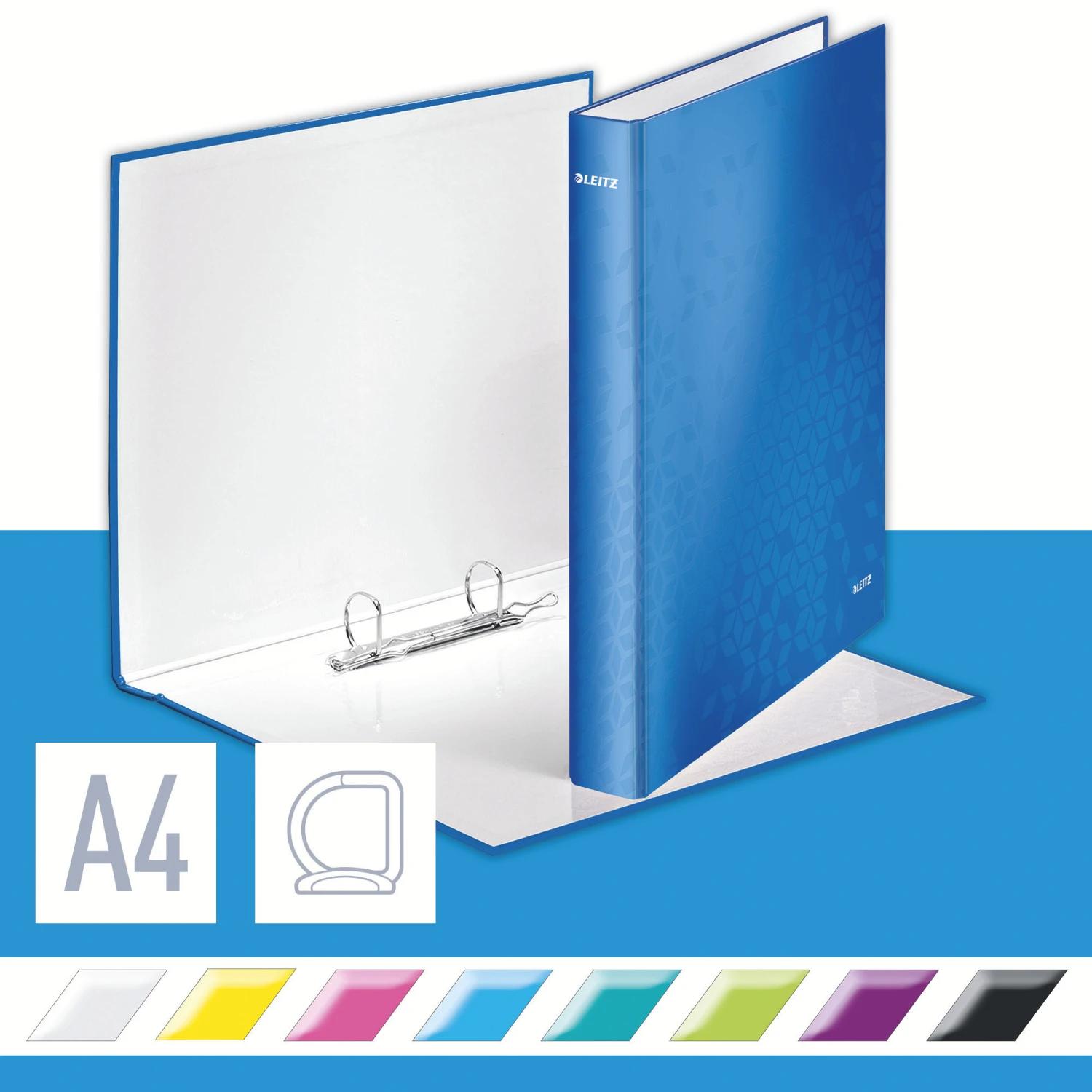 LEITZ Classeur à anneaux WOW A4