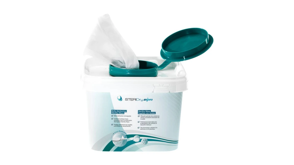 DENTIMED Seau distributeur pour rouleaux d'essuie-tout non-tissé STERIDry