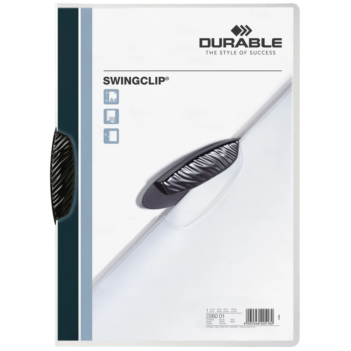 Classeur à clip Durable Swingclip, noir