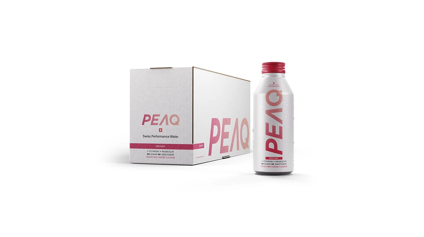PEAQ Restart Peach-Nectarine Aluminium Flasche 12 x 473 ml