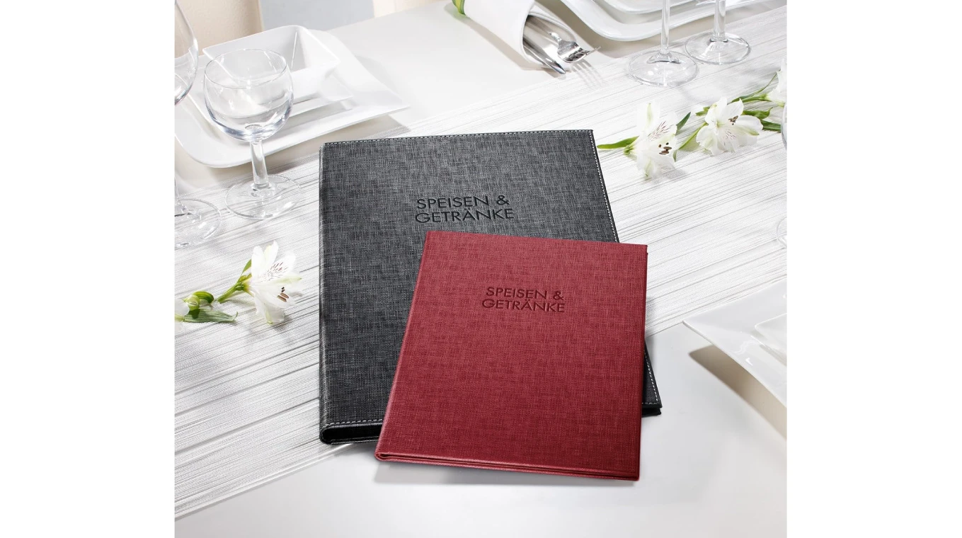 SIGEL Porte-menu - avec reliure élastique - 8 pages