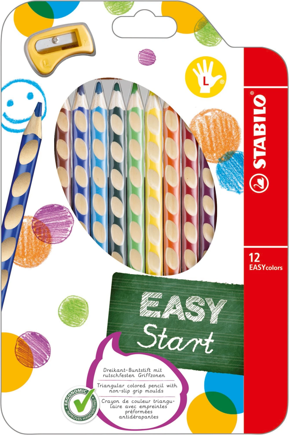 STABILO Farbstifte EASYcolors 12 Farben L