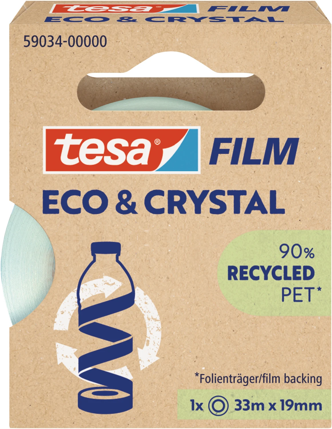 TESA Tesafilm Eco&Crystal Klebeband 33m x 19mm, 1 Stk.