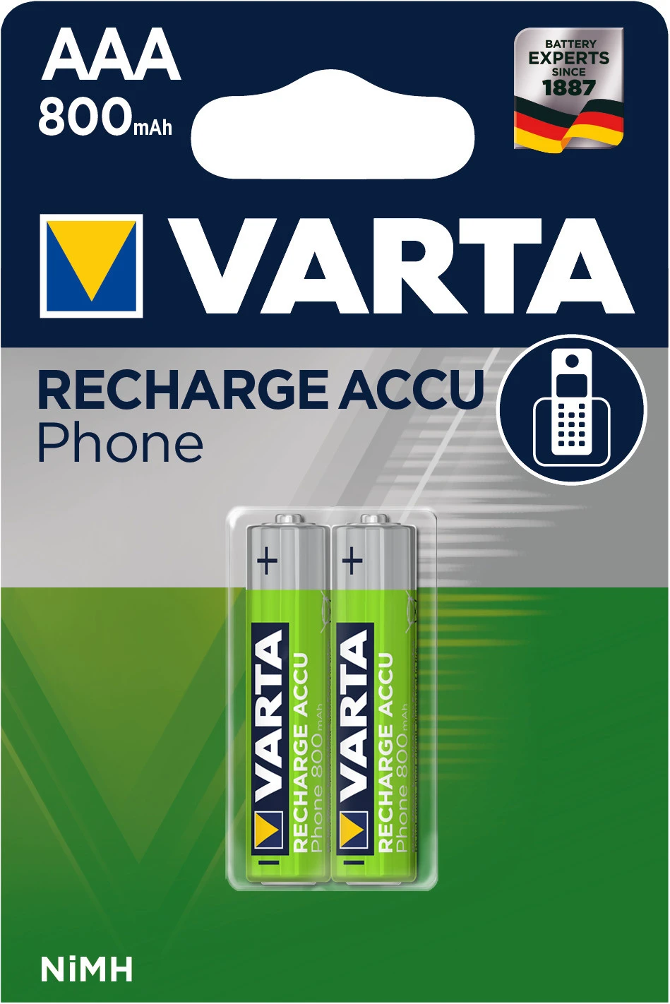 VARTA Batterie Recharge Accu Phone AAA/HR03