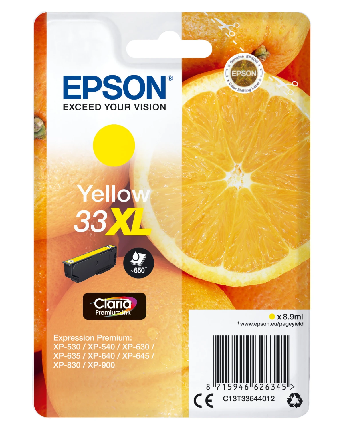 EPSON Tintenpatrone 33XL yellow
