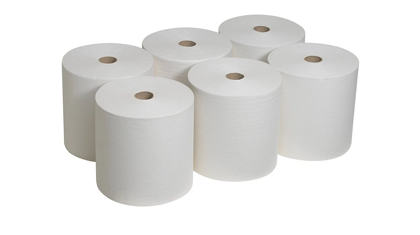 SCOTT Papierhandtuchrollen 1-lagig, 6 Rollen