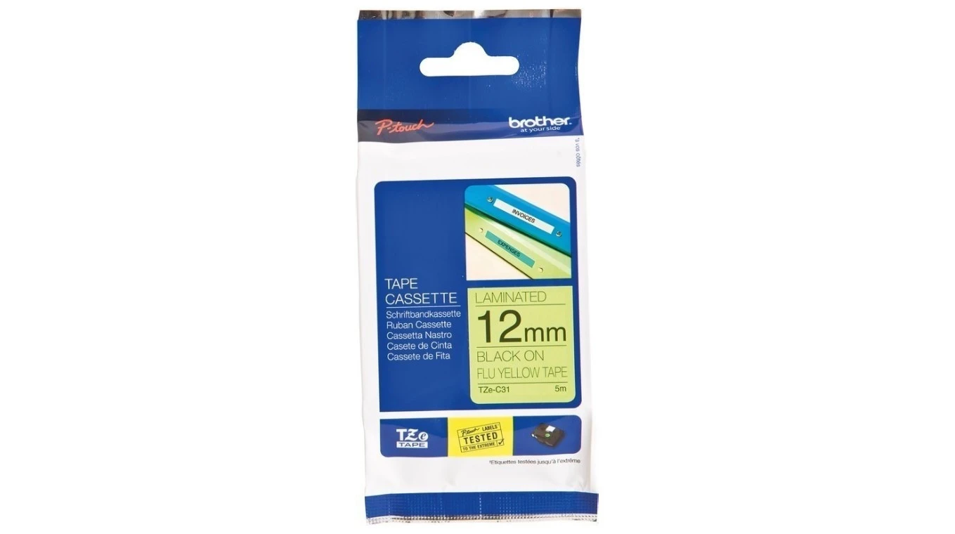 BROTHER P-Touch® TZe-C31 Ruban d'écriture, 12 mm x 5 m