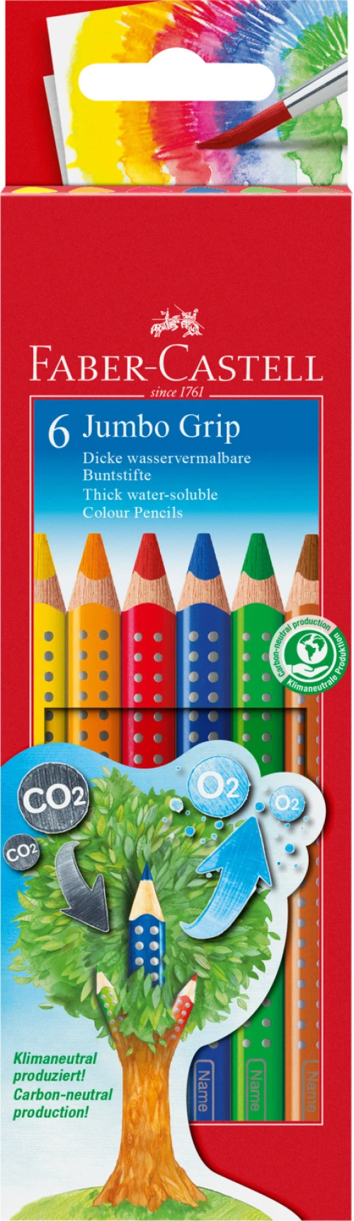 FABER-CASTELL Crayons couleur Jumbo GRIP