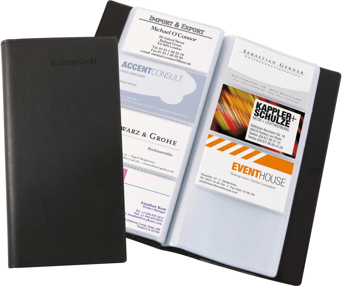 SIGEL Porte-cartes de visite, aspect cuir