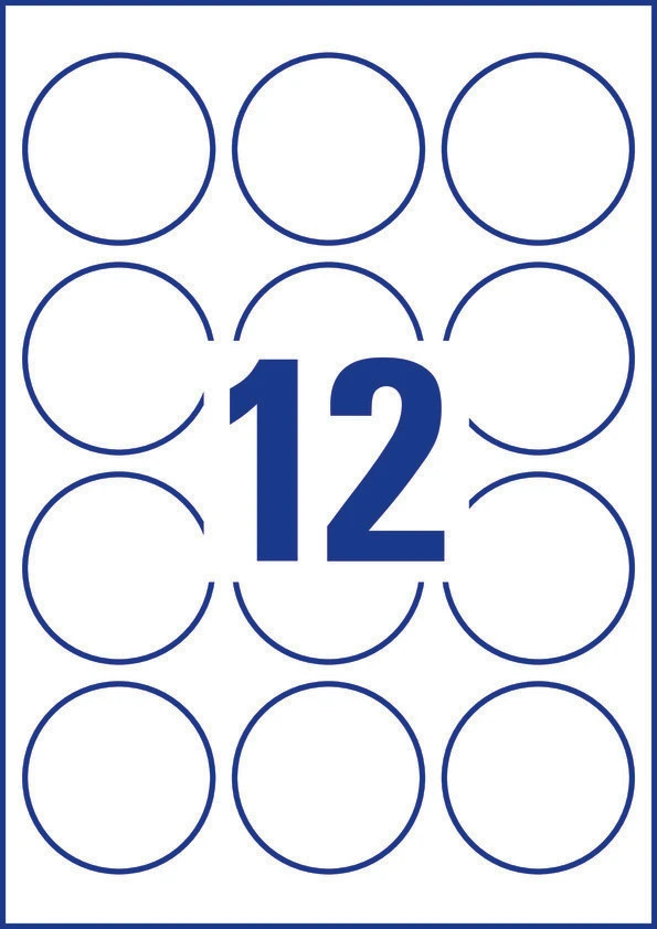 AVERY ZWECKFORM L3416-100 Etiketten, ø 60 mm, 100 Blatt
