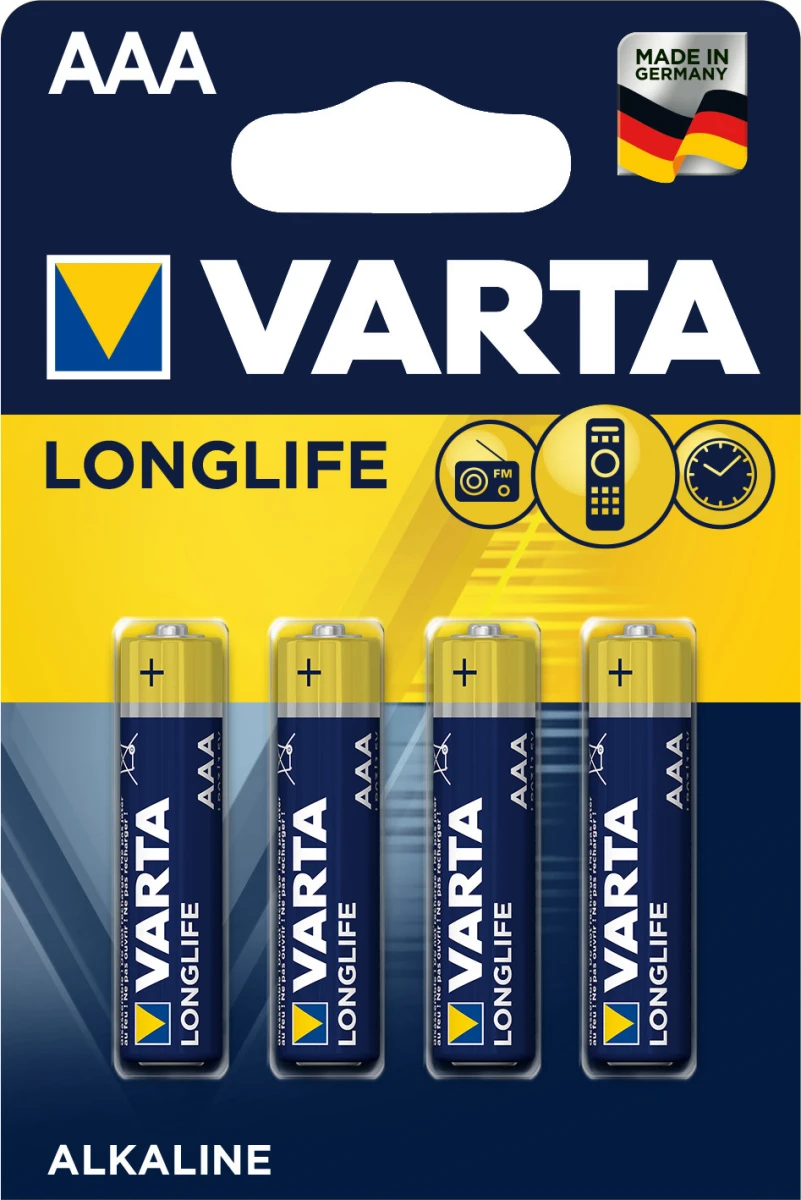 VARTA Pile Longlife, AAA/LR03, 4 pièces