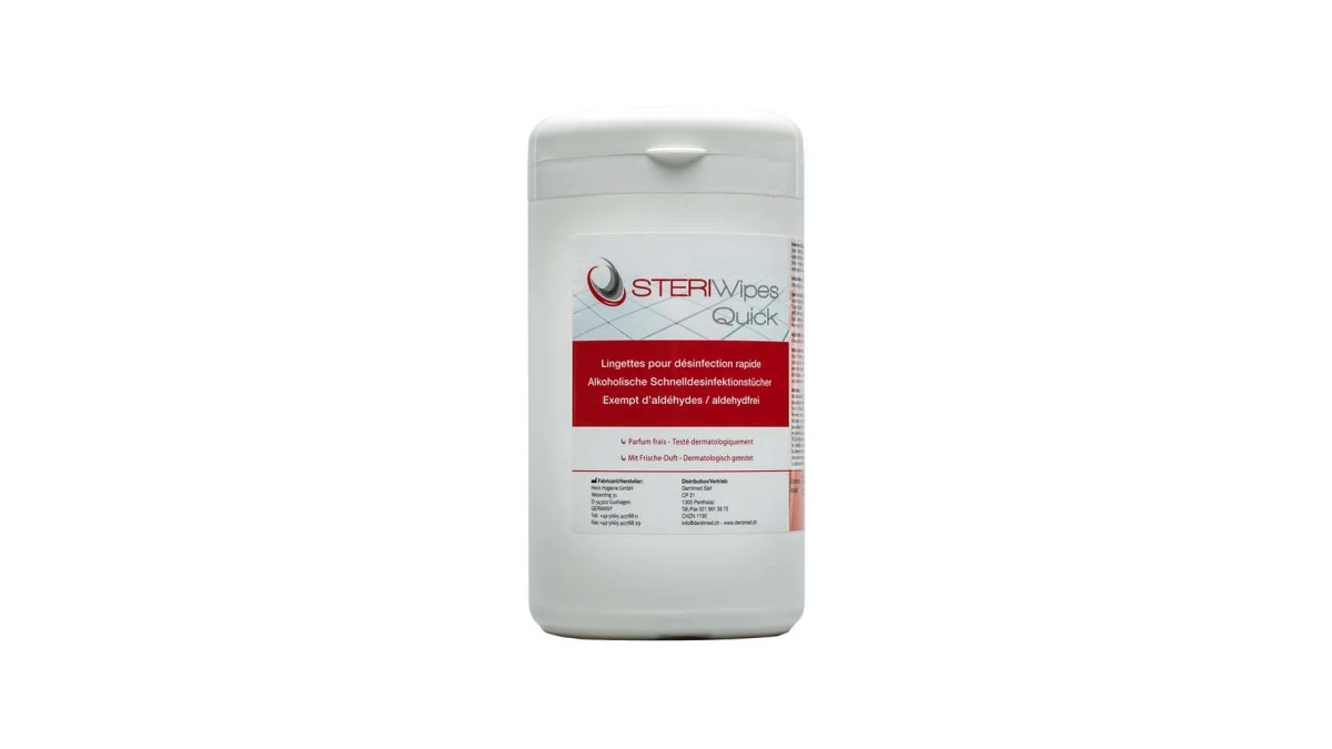 DENTIMED Lingettes désinfectantes pour surfaces Steriwipes Quick 12 boîtes