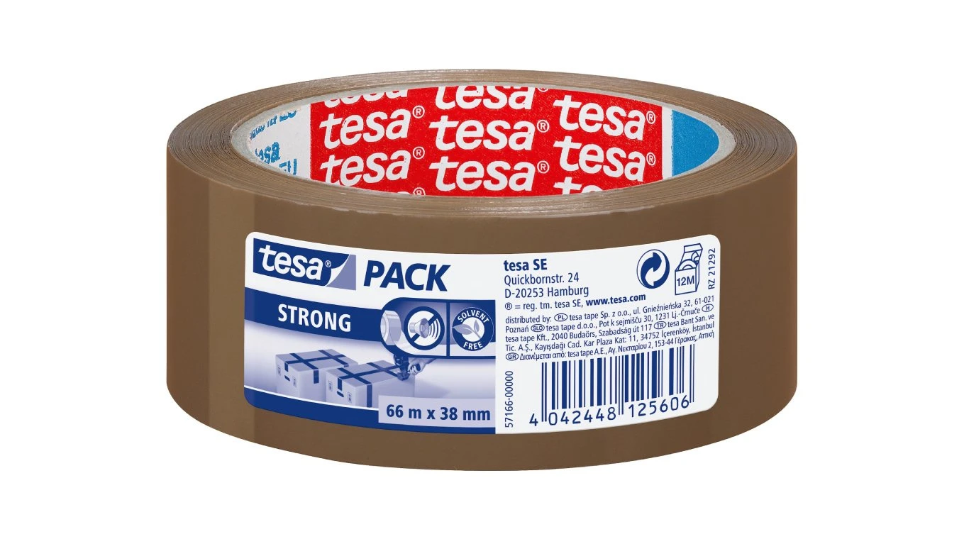 TESA Ruban d'emballage brun 38 mm x 66 m