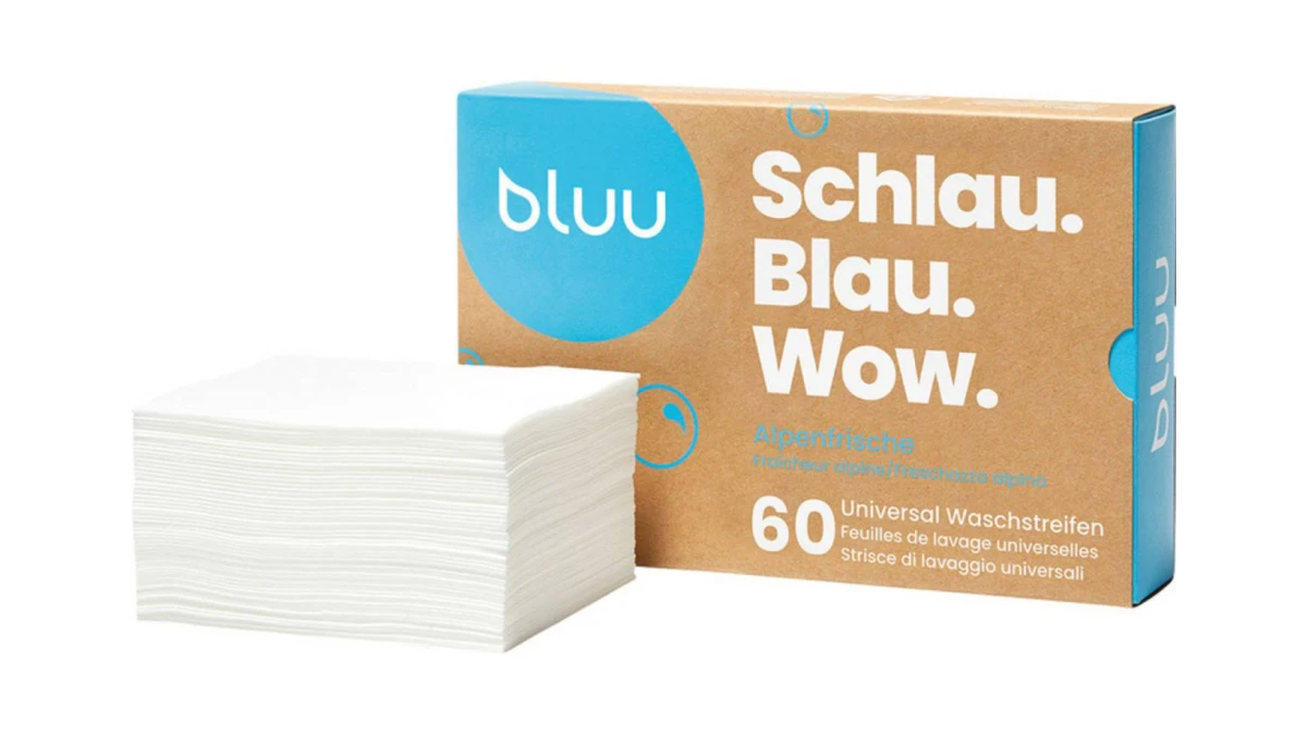 BLUU Feuilles de lavage universelles Fraîcheur Alpine 60 pièces