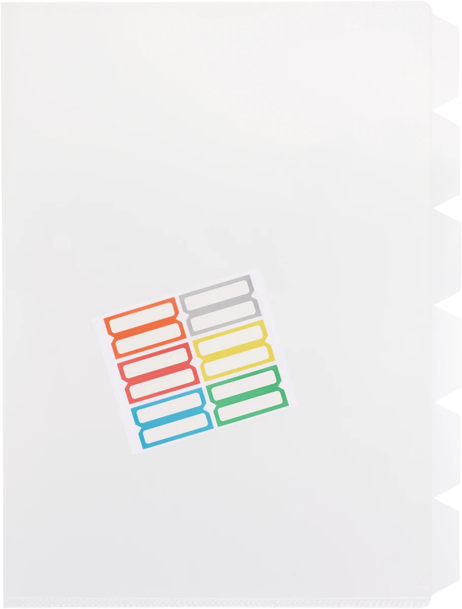 KOLMA Pochettes transparentes A4 avec 6 onglets