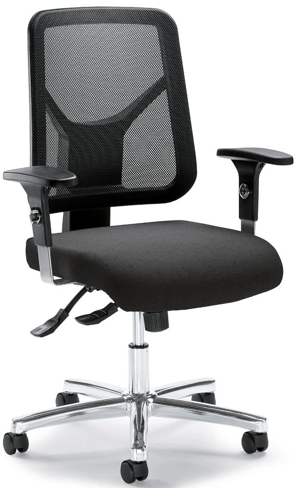 Chaise de bureau pivotante Comfort R NET Deluxe avec accoudoirs