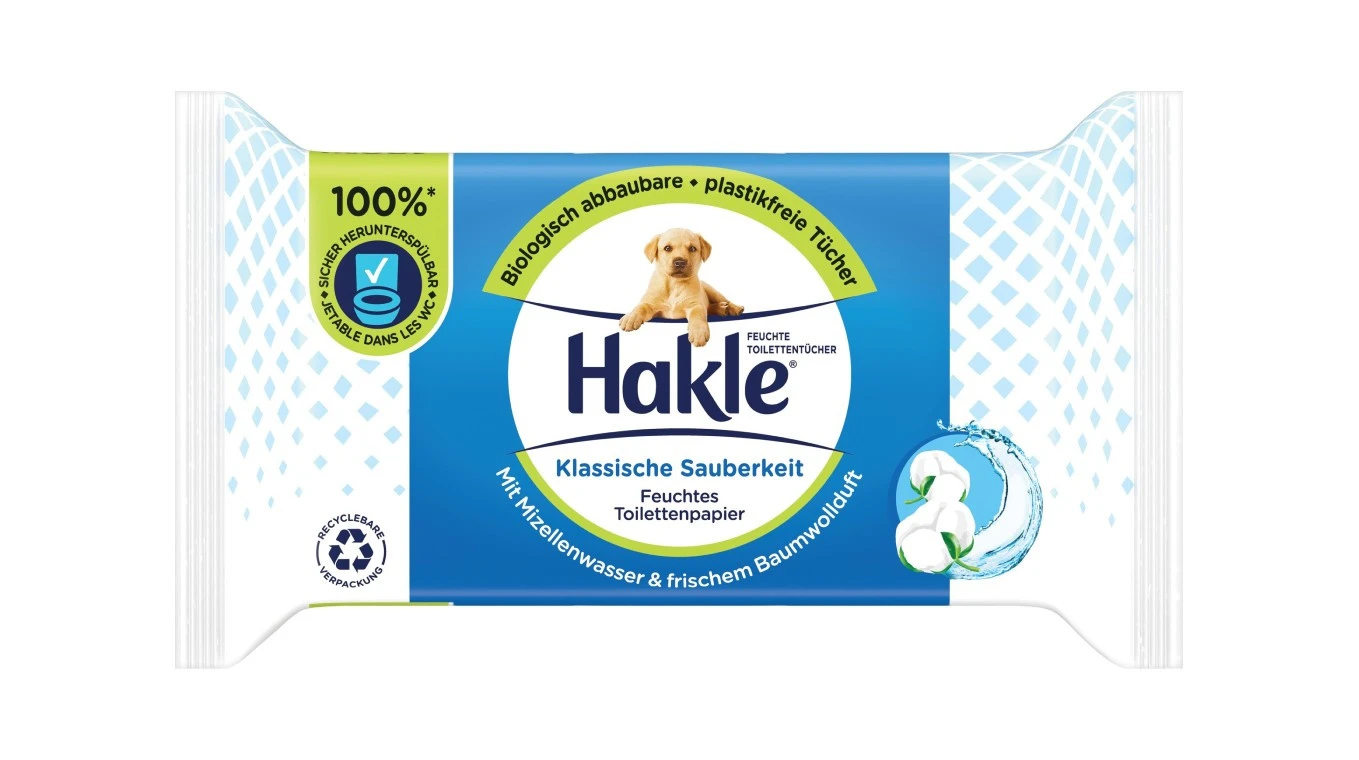 HAKLE Lingettes humides Propreté Classique 12 paquets
