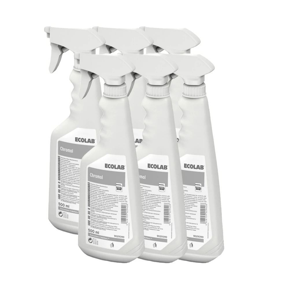 ECOLAB Polish pour métal Chromol 6 x 500 ml