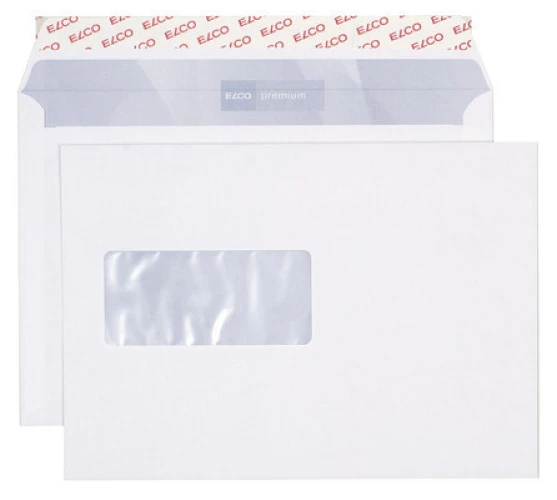 ELCO enveloppes Premium C5, fenêtre à gauche