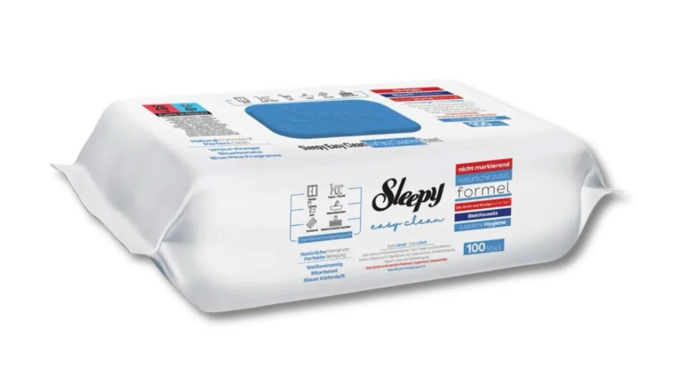 SLEEPY Lingettes nettoyantes pour surfaces Easy Clean 100 lingettes