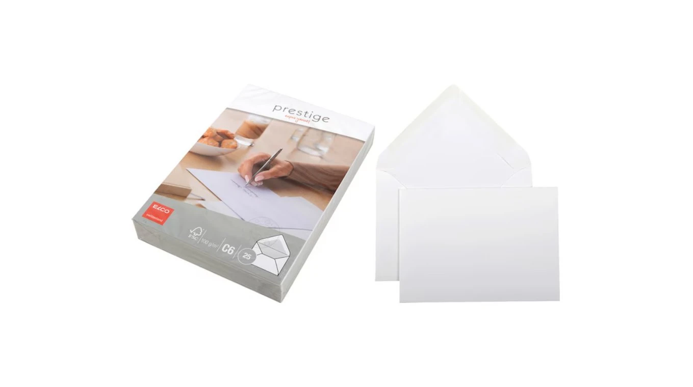 ELCO Enveloppe Prestige élégante C6, sans fenêtre, 25 pcs.