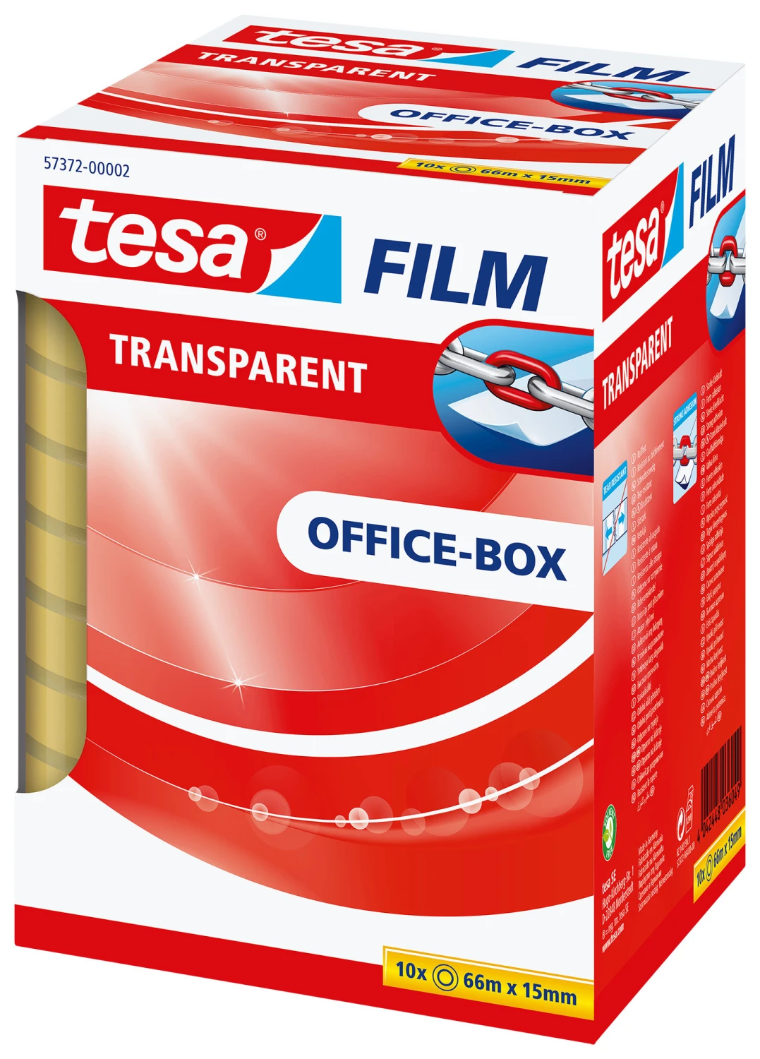 TESA Bande adhésive transparent Office-Box 66 m x 15 mm