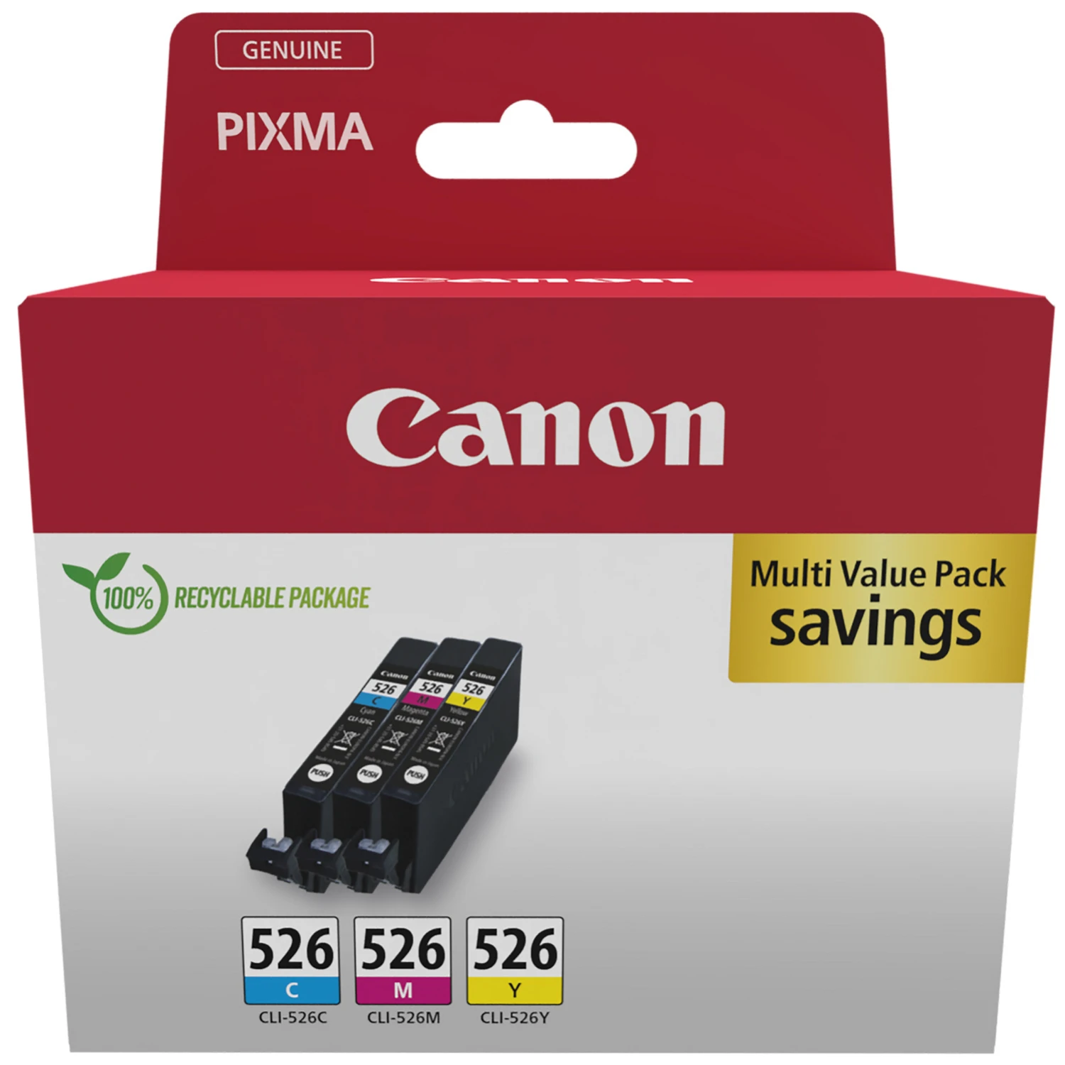 CANON CLI-526 Ink Cartridge, C/M/Y, combo 4541B018