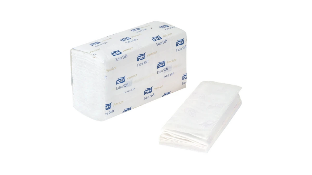 TORK Essuie-mains en papier Premium pliage M, 2 couches, blanc