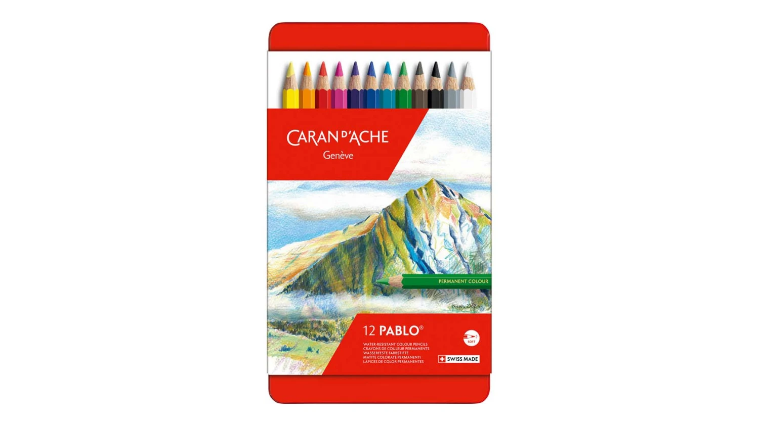 CARAN D'ACHE Farbstifte Pablo - 12 Farben