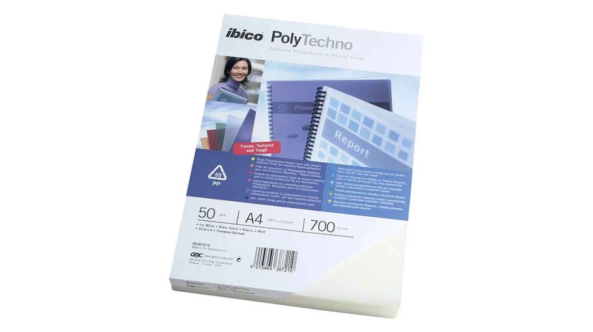GBC Pochettes de couverture PolyTechno A4, 700my, 50 pcs.