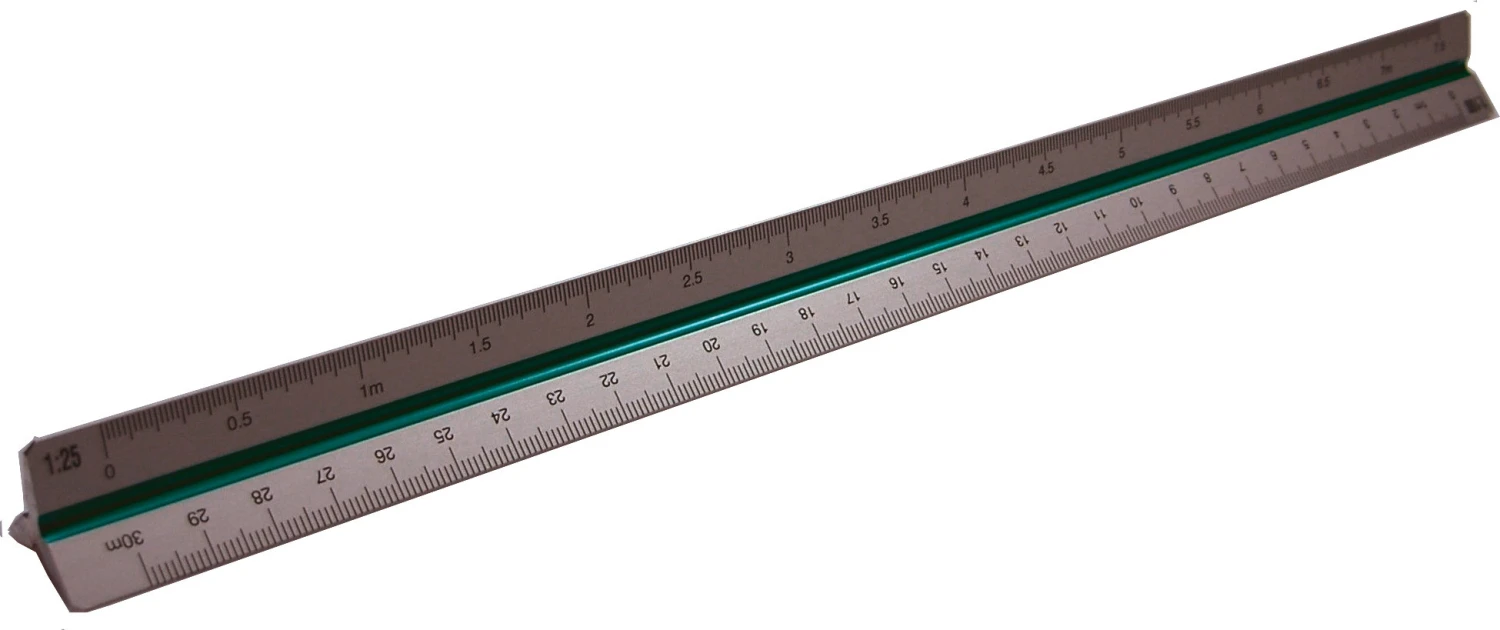 RUMOLD Alu Dreikantmassstab 30cm