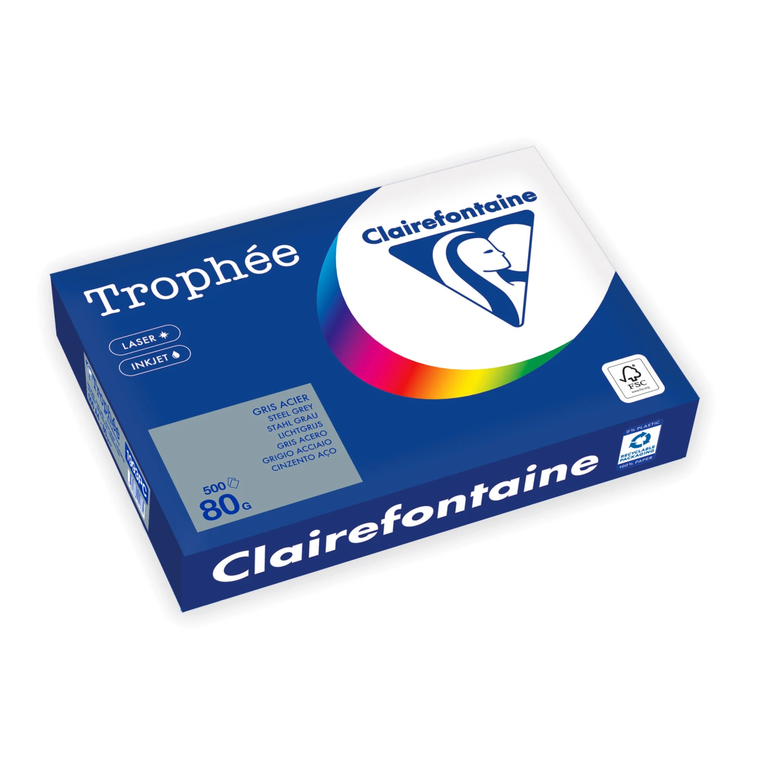 CLAIREFONTAINE Kopierpapier Trophée Pastell A4, 80 g/m², 500 Blatt