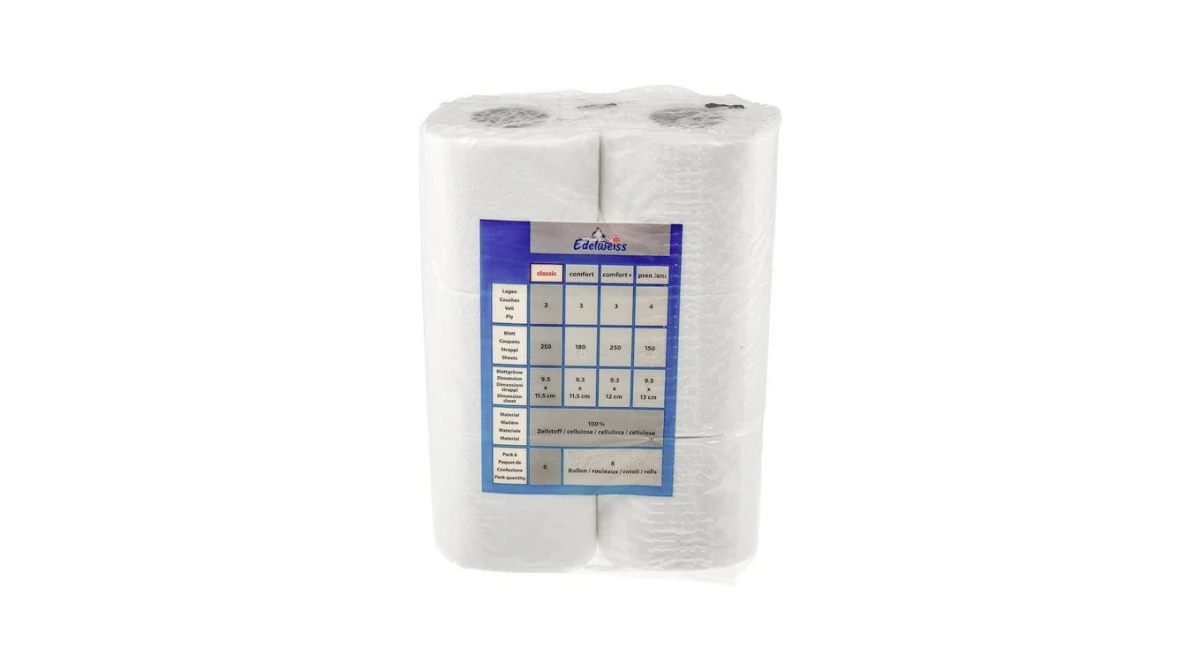 EDELWEISS Papier toilette Classic 2 couches, 6 rouleaux