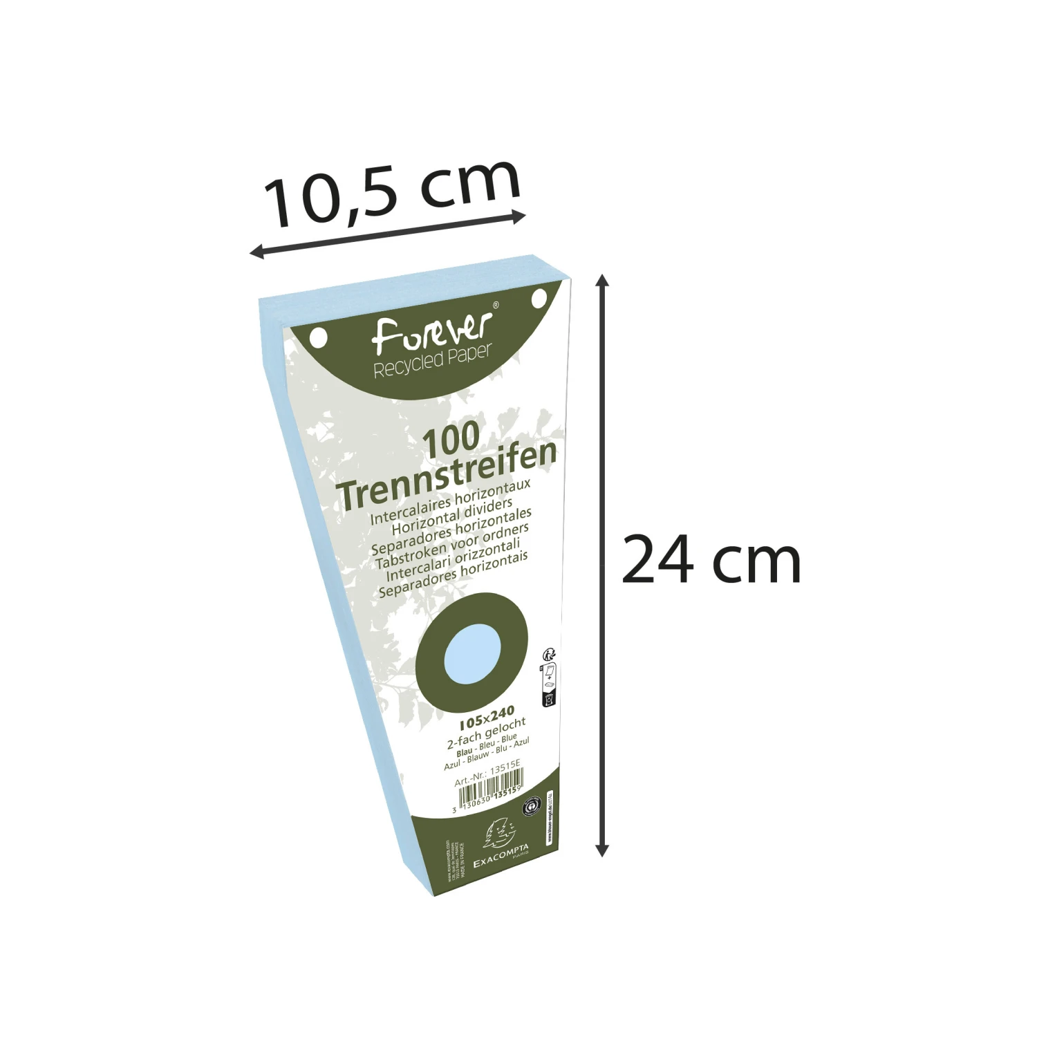 EXACOMPTA Trennstreifen trapezförmig, 100 Stück