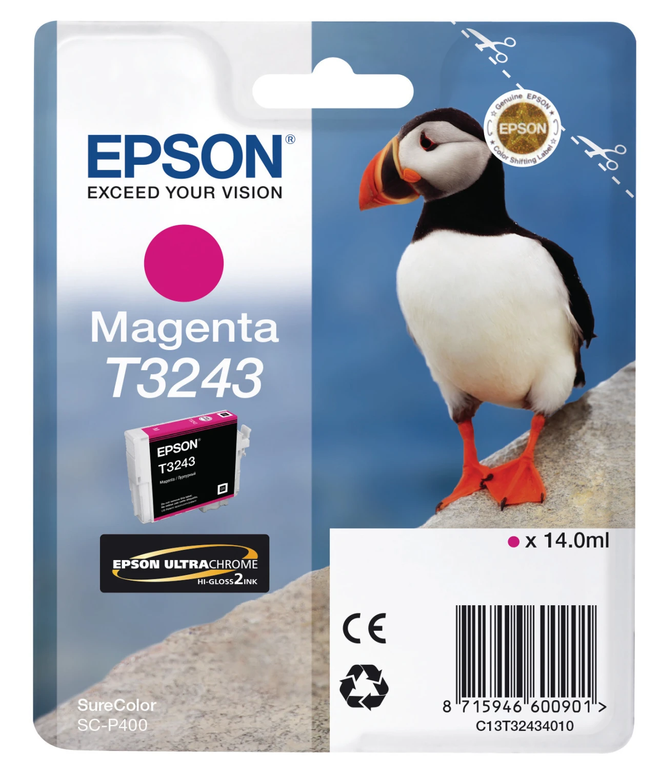 EPSON Tintenpatrone magenta T324340