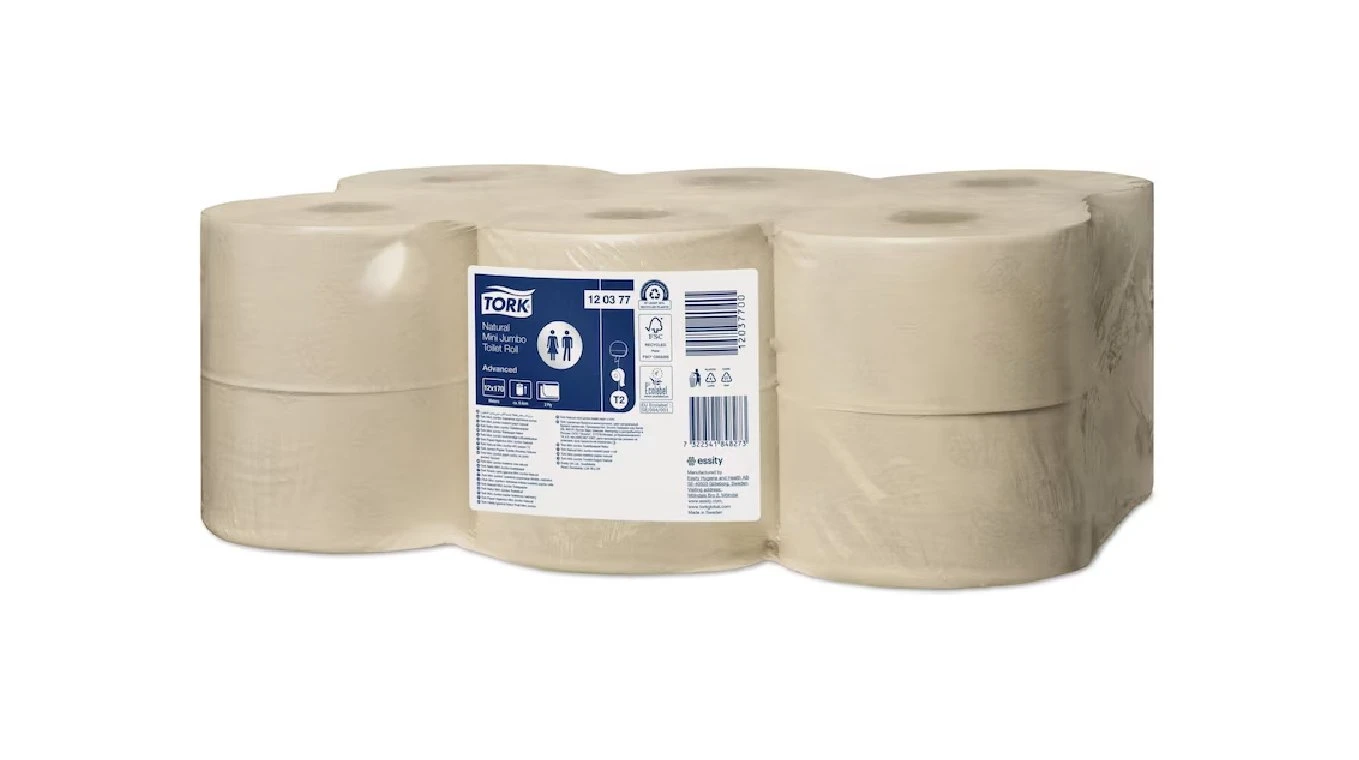 TORK WC-Papier Advanced Jumbo Mini 2-lagig, 12 Rollen