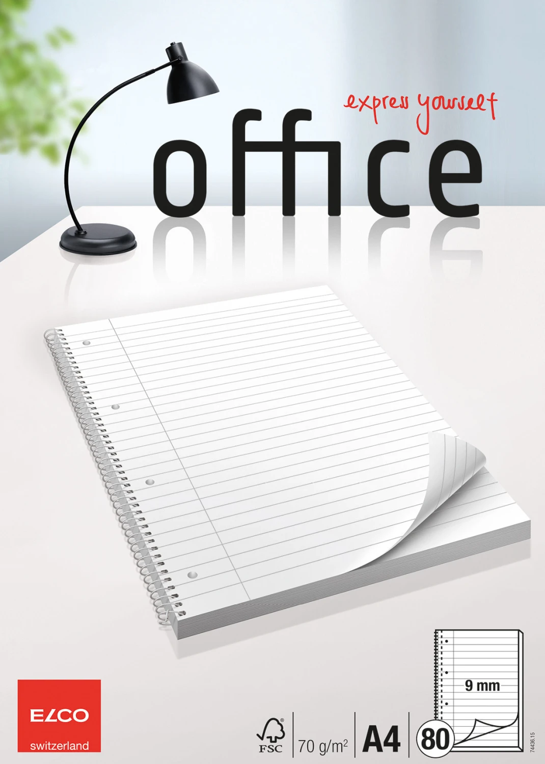 ELCO Bloc-notes College Office A4 - 80 feuilles, ligné